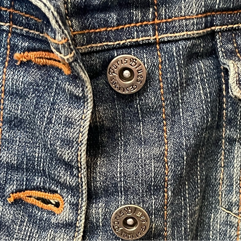 Paris Blues Cropped Blue Denim Jacket - Picture 7 of 14